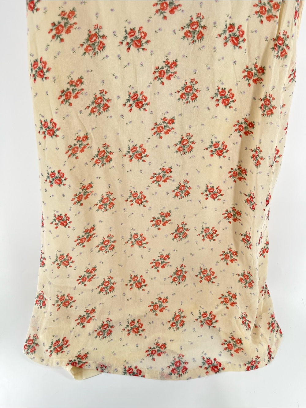 Vintage Northern Traditions M Rayon Floral Midi Dress Cottagecore Rose Sash - Picture 15 of 15